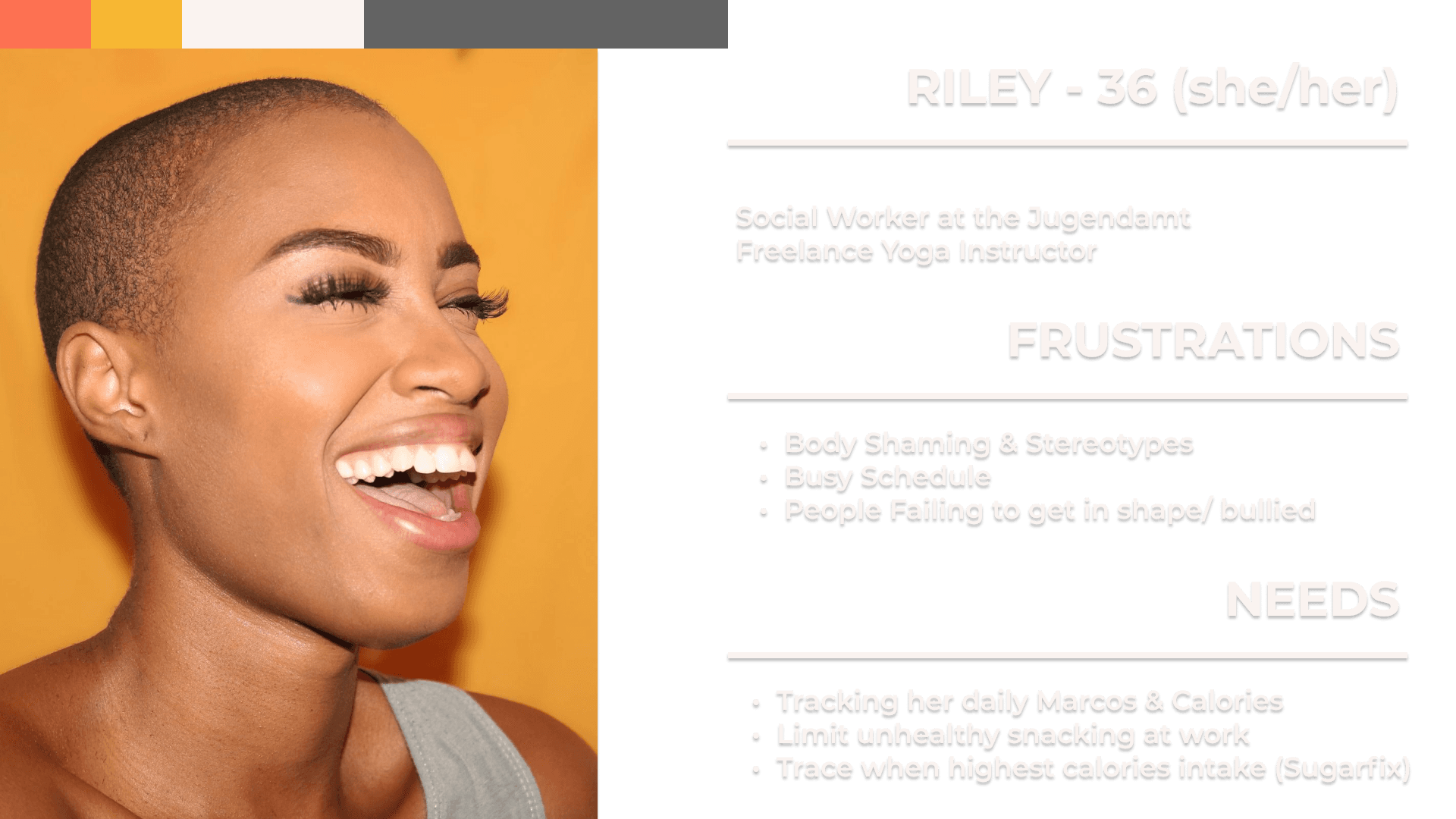 Bold UX/UI study persona